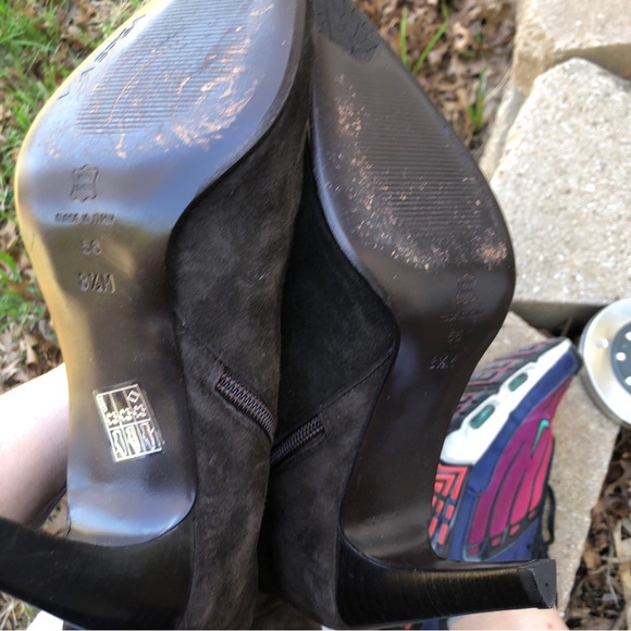 VIA SPIGA DARK BROWN SUEDE BOOTS - Picture 8 of 9